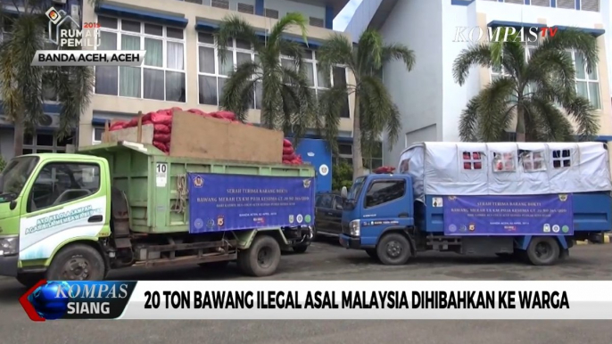 20 Ton Bawang Ilegal Asal Malaysia Dihibahkan ke Warga