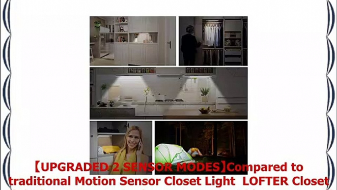 Motion Sensor Closet Light Upgraded Rechargeable 39 LED Wardrobe Light Stickon Anywhere