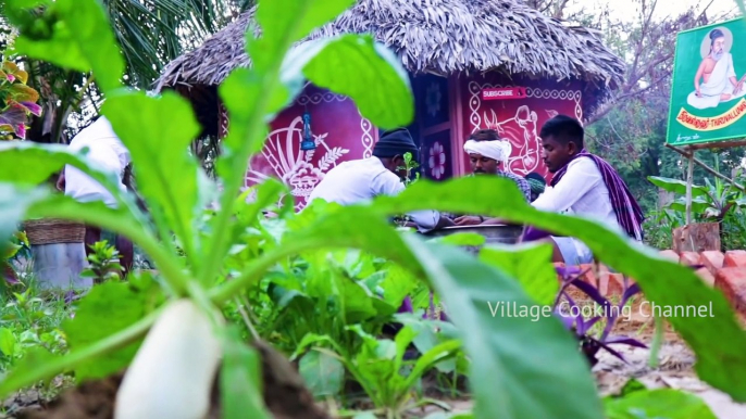 We cook Three recipes Mutton Gravy, Fish Fry and Boiled Egg. We share this healthy and traditional village food to orphans.