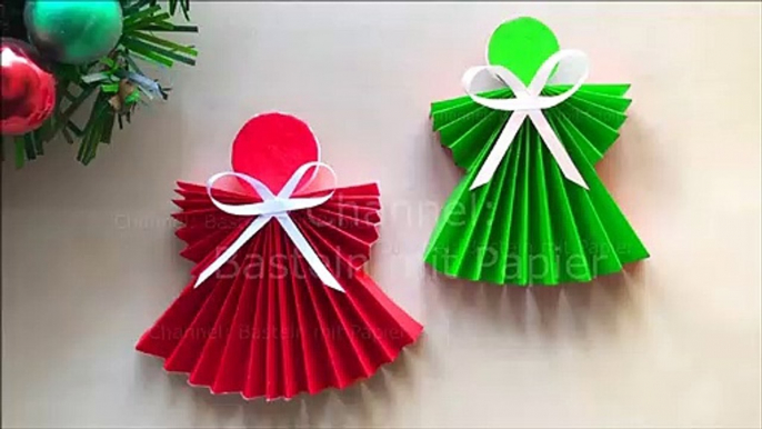 Weihnachten Basteln: Weihnachtsengel basteln mit Papier - Weihnachtsdeko selber machen - DIY Origami