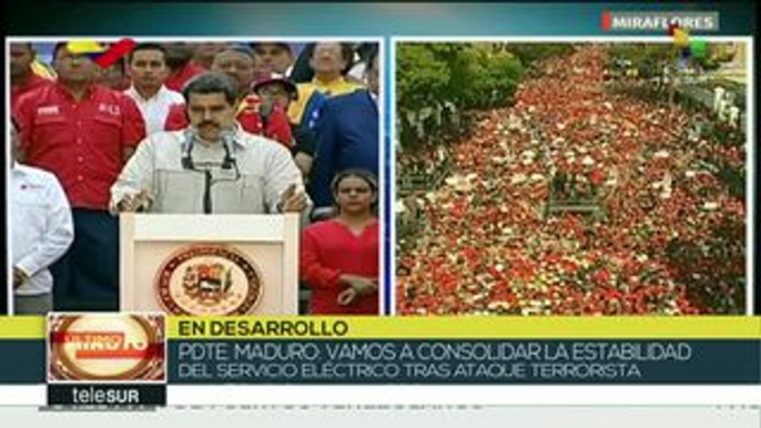 Maduro ofrece detalles sobre el sabotaje a los servicios públicos