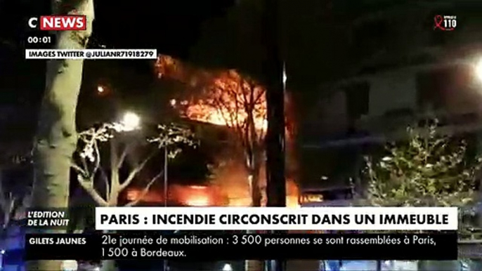 Les images spectaculaires de l'incendie puis de l'explosion cette nuit dans un immeuble parisien du 19e