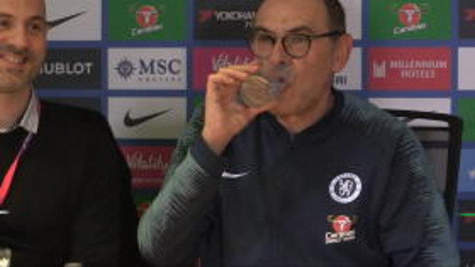 Sarri puts Eden's goalscoring form down to Mrs Hazard