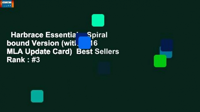 Harbrace Essentials, Spiral bound Version (with 2016 MLA Update Card)  Best Sellers Rank : #3