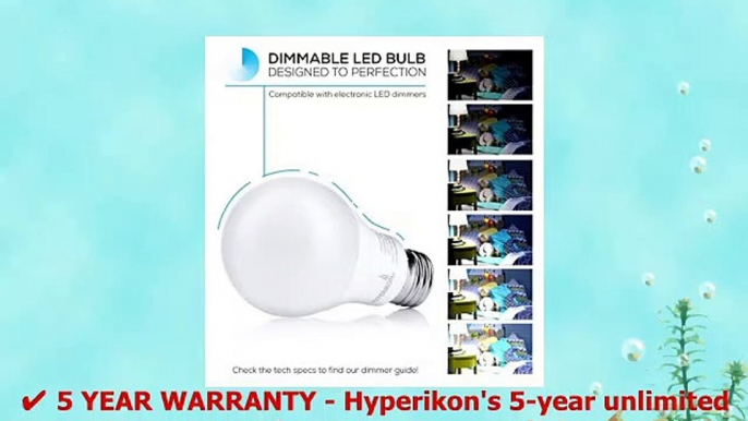 Hyperikon A19 Dimmable LED Light Bulb 9W 60W Equivalent ENERGY STAR Qualified 2700K