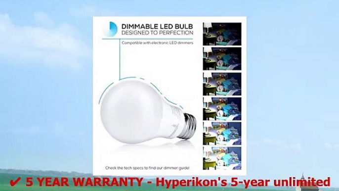 Hyperikon A19 Dimmable LED Light Bulb 9W 60W Equivalent ENERGY STAR Qualified 2700K