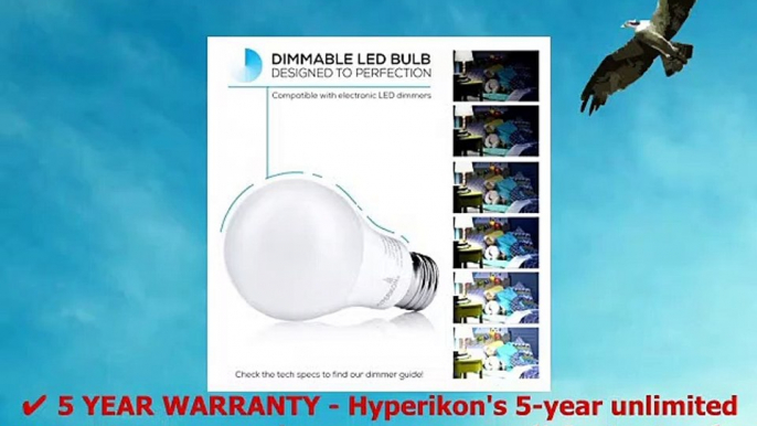 Hyperikon A19 Dimmable LED Light Bulb 9W 60W Equivalent ENERGY STAR Qualified 2700K