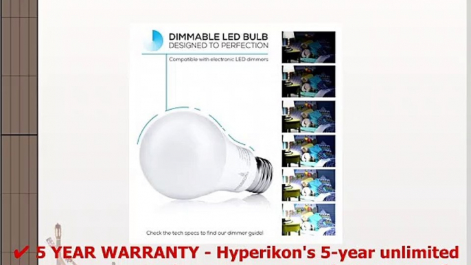 Hyperikon A19 Dimmable LED Light Bulb 9W 60W Equivalent ENERGY STAR Qualified 2700K