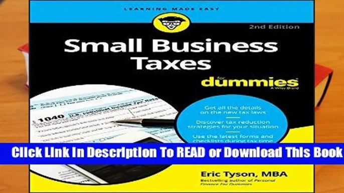 Online Small Business Taxes For Dummies  For Full