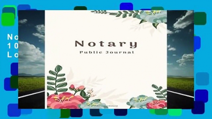 Notary Public Journal: 100 Entry Notary Record Log Book