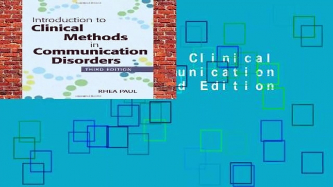 Introduction to Clinical Methods in Communication Disorders, Third Edition