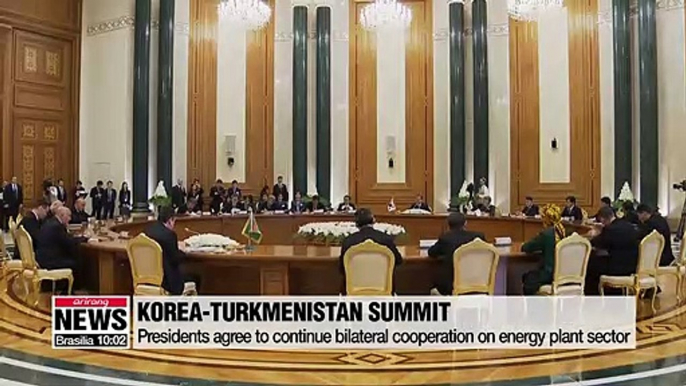 Korea-Turkmenistan sign on boosting energy, infrastructure cooperation