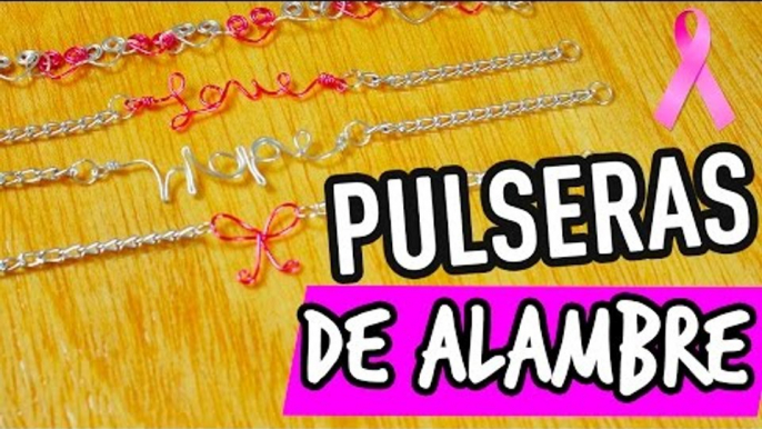 Como hacer Pulseras de Alambre Rosa - Arm Candy - Facil y Rápido - Catwalk