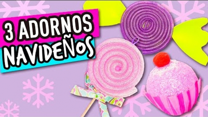 3 Adornos Navideños para el Árbol | Decora tu Pino con dulces | Manualidades para Navidad | Catwalk