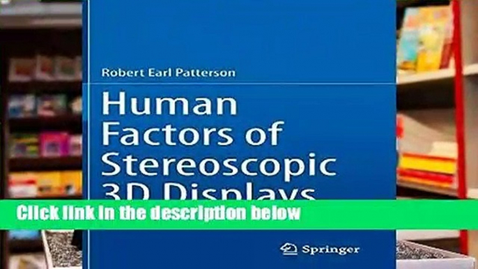 About For Books  Human Factors of Stereoscopic 3D Displays Complete