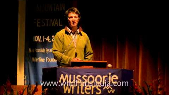 Steve Swenson speaking at Mussoorie Writers Mountain Festival Part - 6