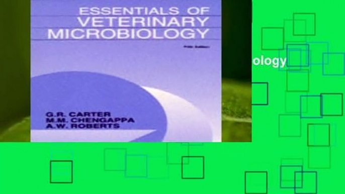 Online Essentials of Veterinary Microbiology  For Full