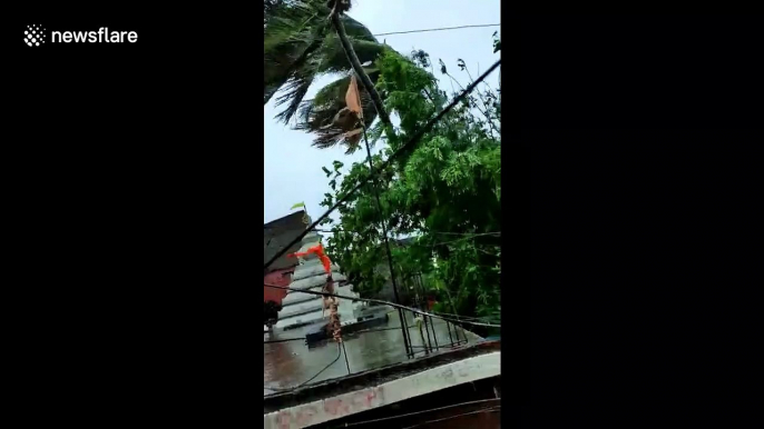 High winds from Cyclone Fani cause havoc in eastern Indian village