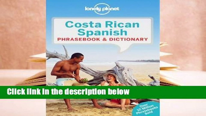 Full version  Lonely Planet Costa Rican Spanish Phrasebook  Dictionary Complete