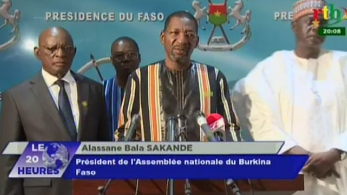 RTB/Le Président du Faso reçoit en audience les Présidents des assemblées nationale  du G5 Sahel