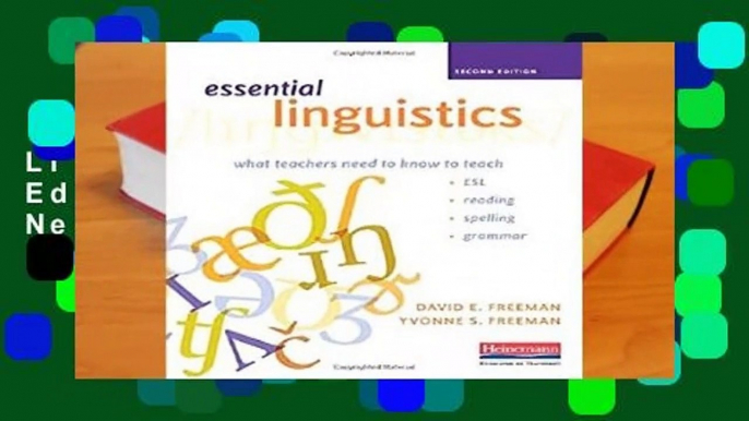 Full E-book  Essential Linguistics, Second Edition: What Teachers Need to Know to Teach Esl,