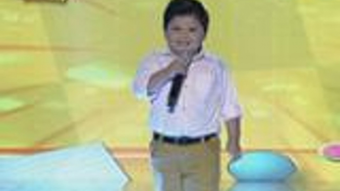 Cute Mini Me ni Richard Gutierrez dinaan sa acting sa It's Showtime