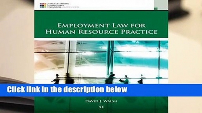 R.E.A.D Employment Law for Human Resource Practice D.O.W.N.L.O.A.D