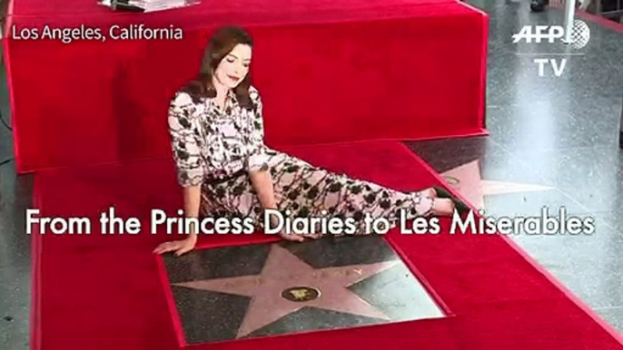 Anne Hathaway gets Hollywood Walk of Fame star