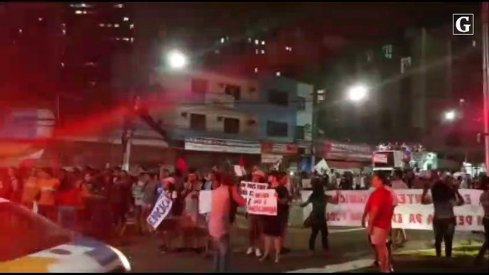 Manifestação na Reta da Penha, em Vitória