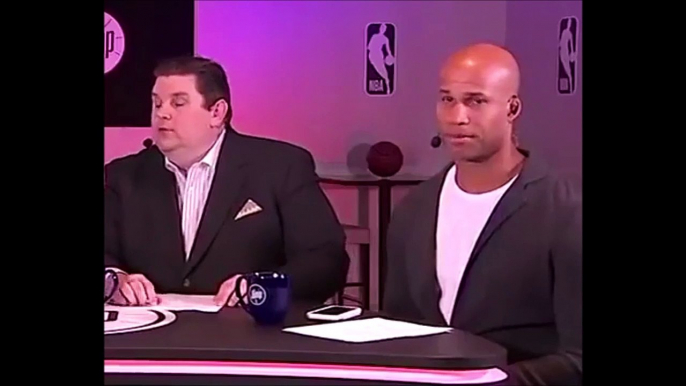 Richard Jefferson reacting to Brian Windhorst as he says ridiculous statement about Zion Williamson returning to Duke 5/16/19