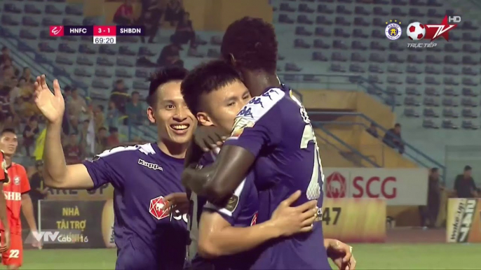 Quang Hải đỡ bóng khiến khán giả phải trầm trồ, khởi nguồn cho bàn thắng của Hùng Dũng | HANOI FC