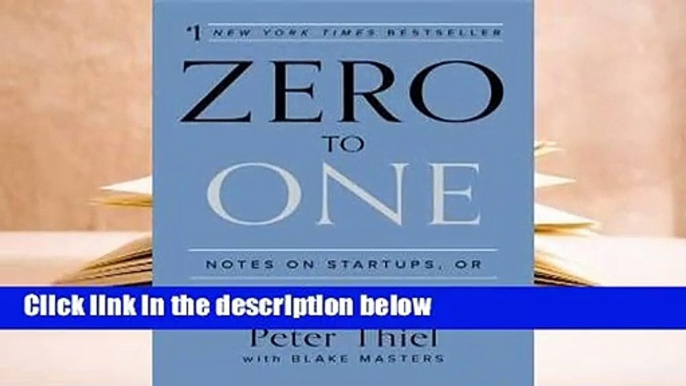 [BEST SELLING]  Zero to One: Notes on Startups, or How to Build the Future