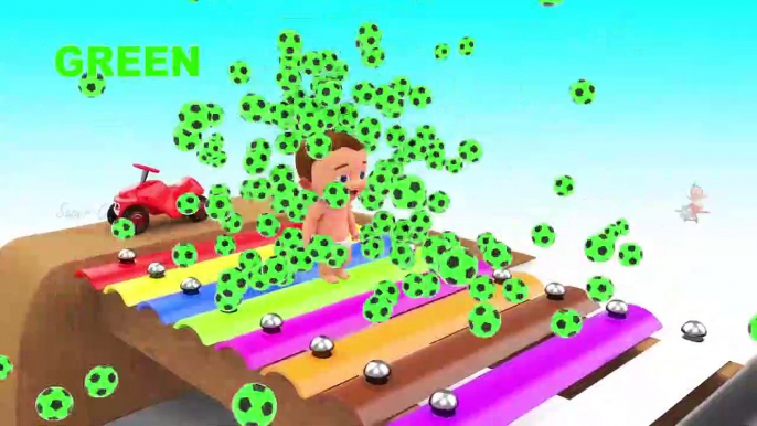 Kids Learning Videos Toddlers Learn Colors for Children with Little Baby Xylophone Soccer Balls