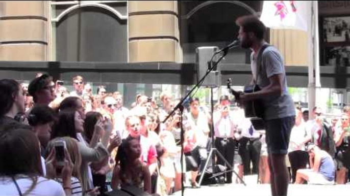 LIVE: Passenger performs "Let Her Go" busking in Martin Place, Sydney