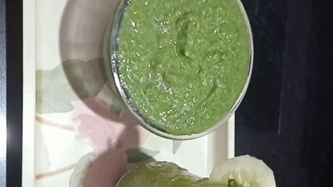 how to Made sour and delicious green chatani .