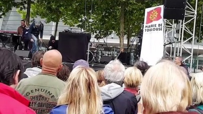 Inauguration parvis du zénith de toulouse johnny hallyday en présence de laeticia hallyday