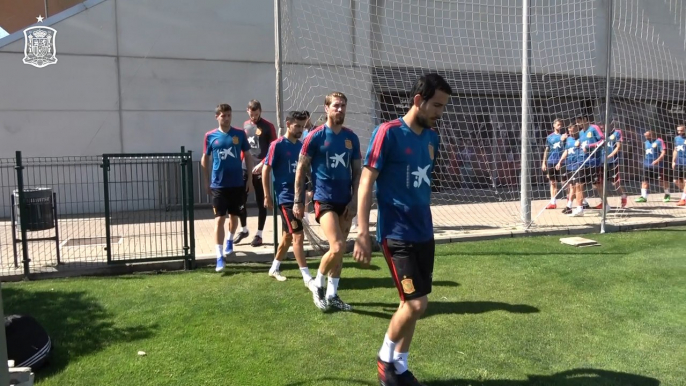 Entrenamiento de la Selección española de fútbol