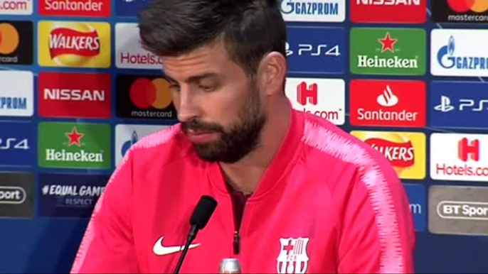 Piqué: "Tenemos mucha ilusión por poder levantar la Champions; presión sería si lleváramos 10 o 15 años sin ganarla"