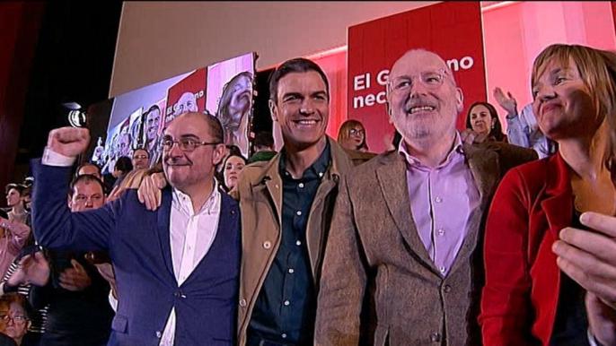 Sánchez presenta las candidaturas del PSOE aragonés