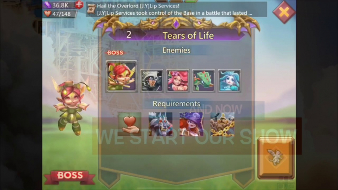 Lords Mobile - all heroes survived - Bloodlust - Stage 2 - Tears of Life