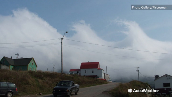 Dazzling curling wave clouds explained