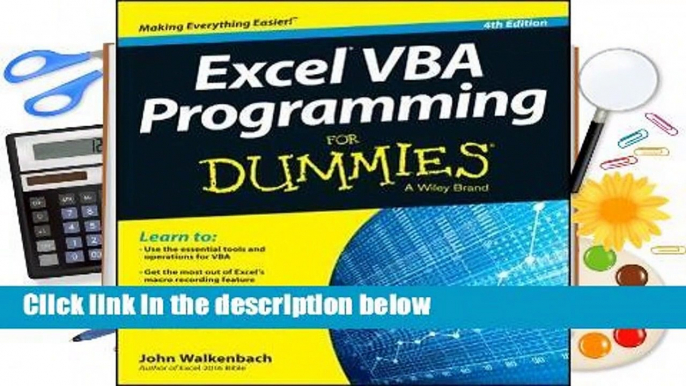 R.E.A.D Excel VBA Programming for Dummies D.O.W.N.L.O.A.D