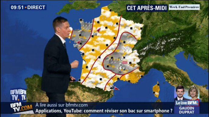 Neuf départements en vigilance orange aux orages ce samedi entre le Massif Central et les Alpes