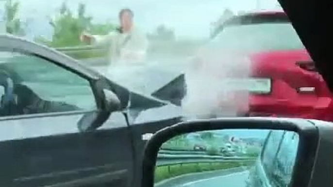 Accident sur l'autoroute... causé par des canards qui traversaient !