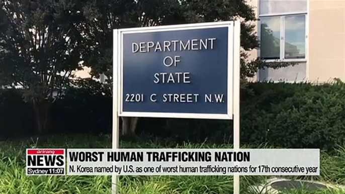 N. Korea named by U.S. as one of worst human trafficking nations for 17th consecutive year