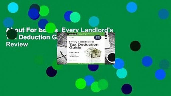 About For Books  Every Landlord's Tax Deduction Guide  Review