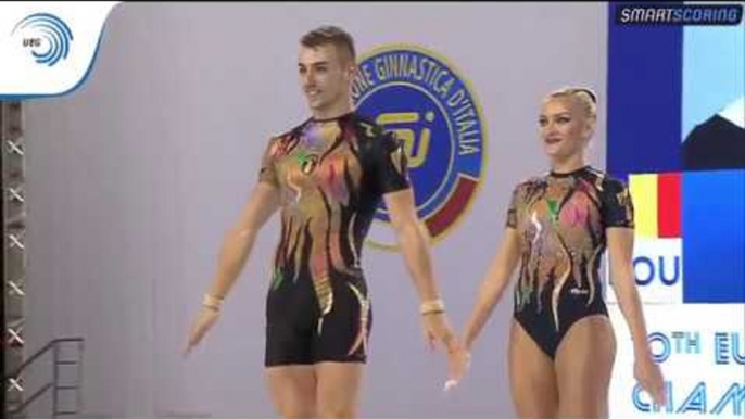 Andreea BOGATI & Dacian BARNA (ROU) - 2017 Aerobics European bronze medallists, mixed pairs