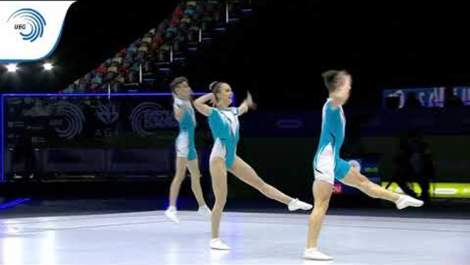 GHEORGHE, MANTA & TAVOC (ROU) - 2019 Aerobics Junior European silver medallists, trios