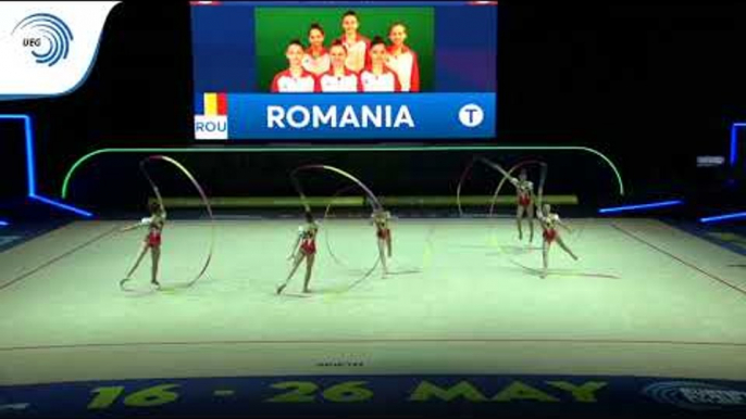 Romania - 2019 Rhythmic Gymnastics Europeans, junior groups 5 ribbons qualification