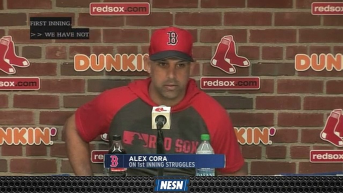 Alex Cora Acknowledges Red Sox's First Inning Struggles